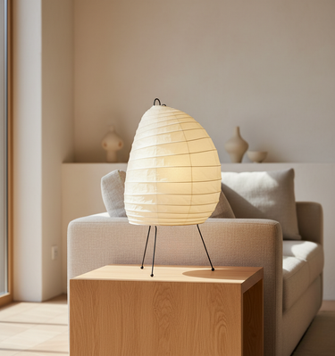 Akari Washi Table Lamp - Elegant Nightstand Lamp with Soft Ambient Glow Lamps