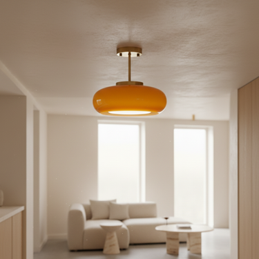 Scandinavian Minimalist Pendant Lamp - Elegant Brass and Glass Pendant Lighting Pendant Lights