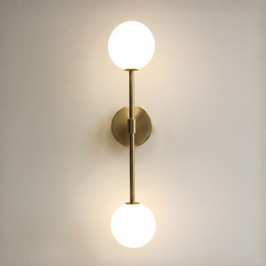 Minimalist Frosted Glass Wall Sconce Light - Modern Soft Illumination in Black or Gold Wall Lighting