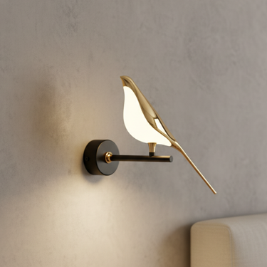 Elegant Bird Design LED Wall Sconce - Decorative Wall Lamp for Living Room & Bedroom Wall Lamps