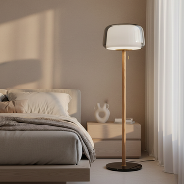 Glasstique | Chic Modern Glass Floor Lamp for Living Room Ambiance Floor Lamps