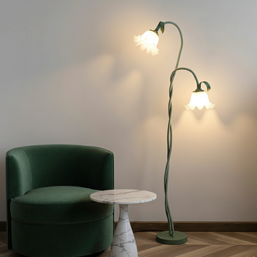 CallaBloom | Elegant Modern Green Matte Floor Lamp for Living Room Floor Lamps