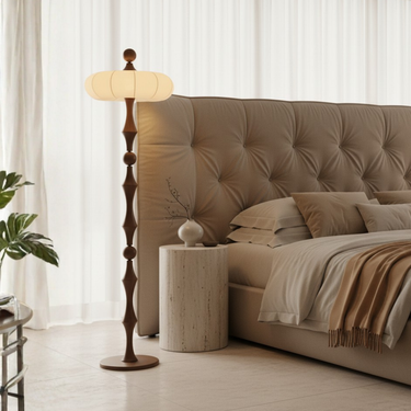 Milo Modern Floor Lamp - Sculptural Retro Design for Living Room with Soft Glow Floor Lamps