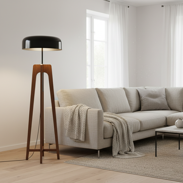 ArborWood | Elegant Modern Wooden Tripod Floor Lamp for Living Room Lighting