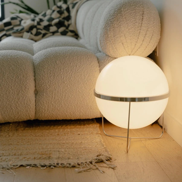 Orbis Luna | Elegant Modern Chrome Frame Floor Lamp for Living Room Decor Floor Lamps