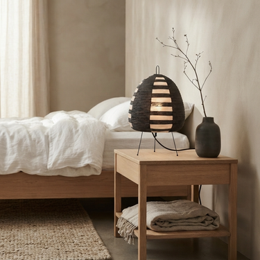 Yunari Haze - Wabi-Sabi Rice Paper Floor & Table Lamp for Cozy Ambiance