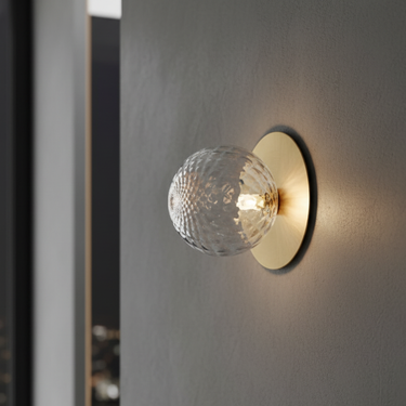 Poli Luxe Flush Mount Ceiling and Wall Light - Elegant LED Design with Crystal Accents Lighting