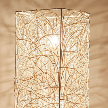 Minimalist Rattan Floor Lamp | Modern 3-Light Standing Lamp for Living Room Floor Lamps