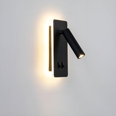 Modern Minimalist Wall Sconce Light with Dual Switch & 330° Rotatable LED Wall Lights