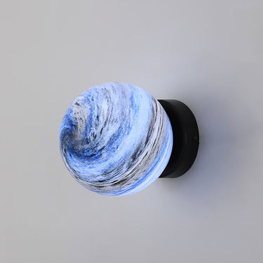 Planet Glass - Modern Flush Mount Ceiling and Wall Light for Bedroom & Living Spaces Ceiling Lights